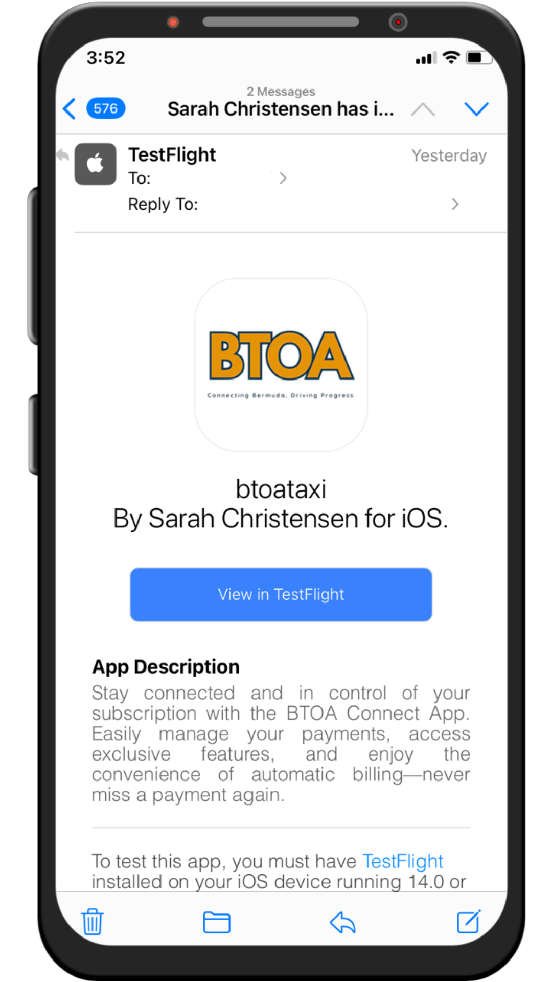 Email Notification iOS